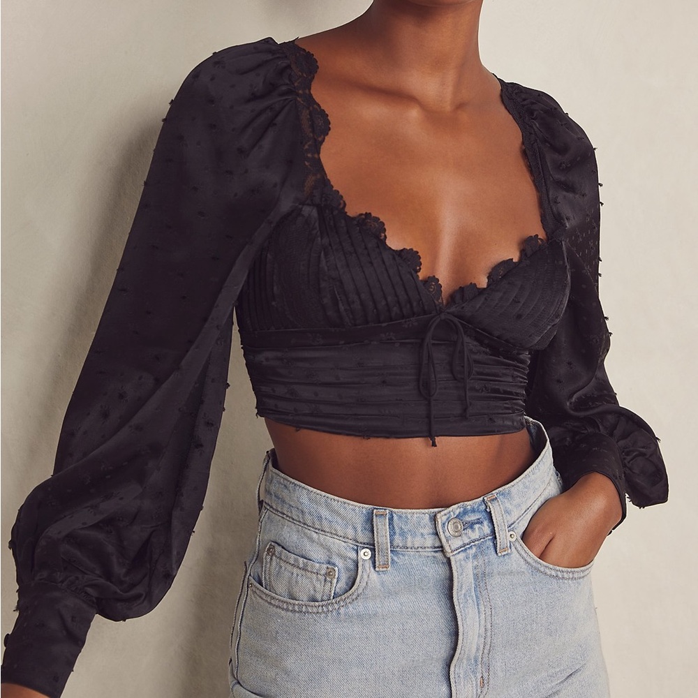For Love and Lemons Liz Crop Top XS